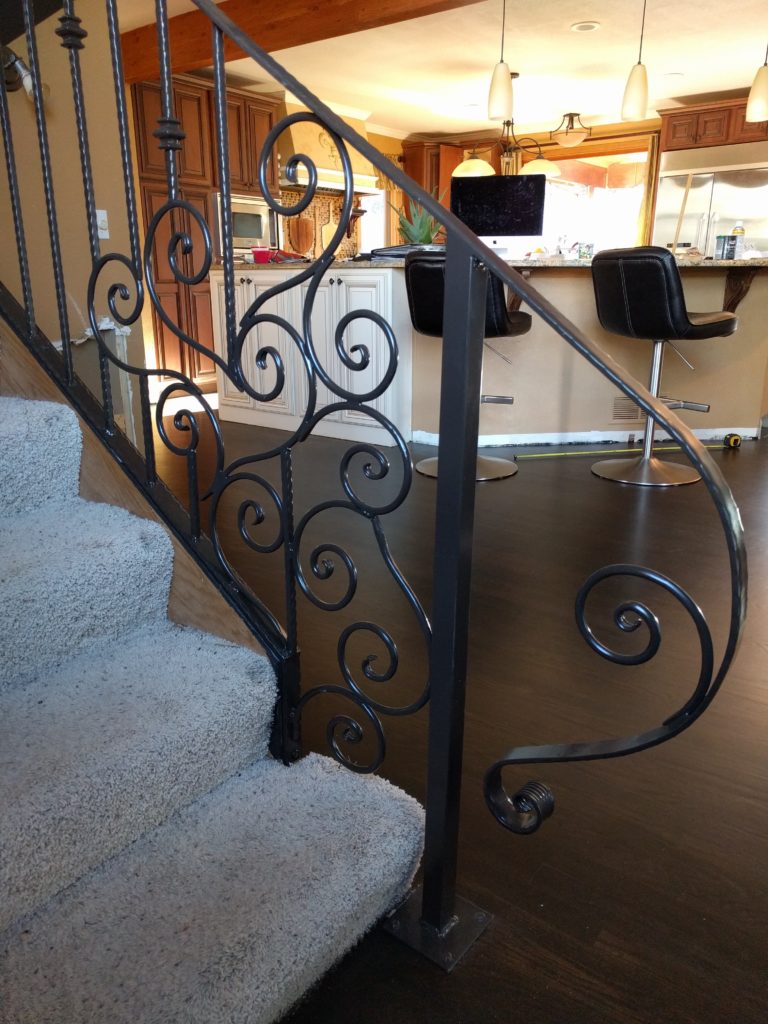 custom handrail ironwork banister